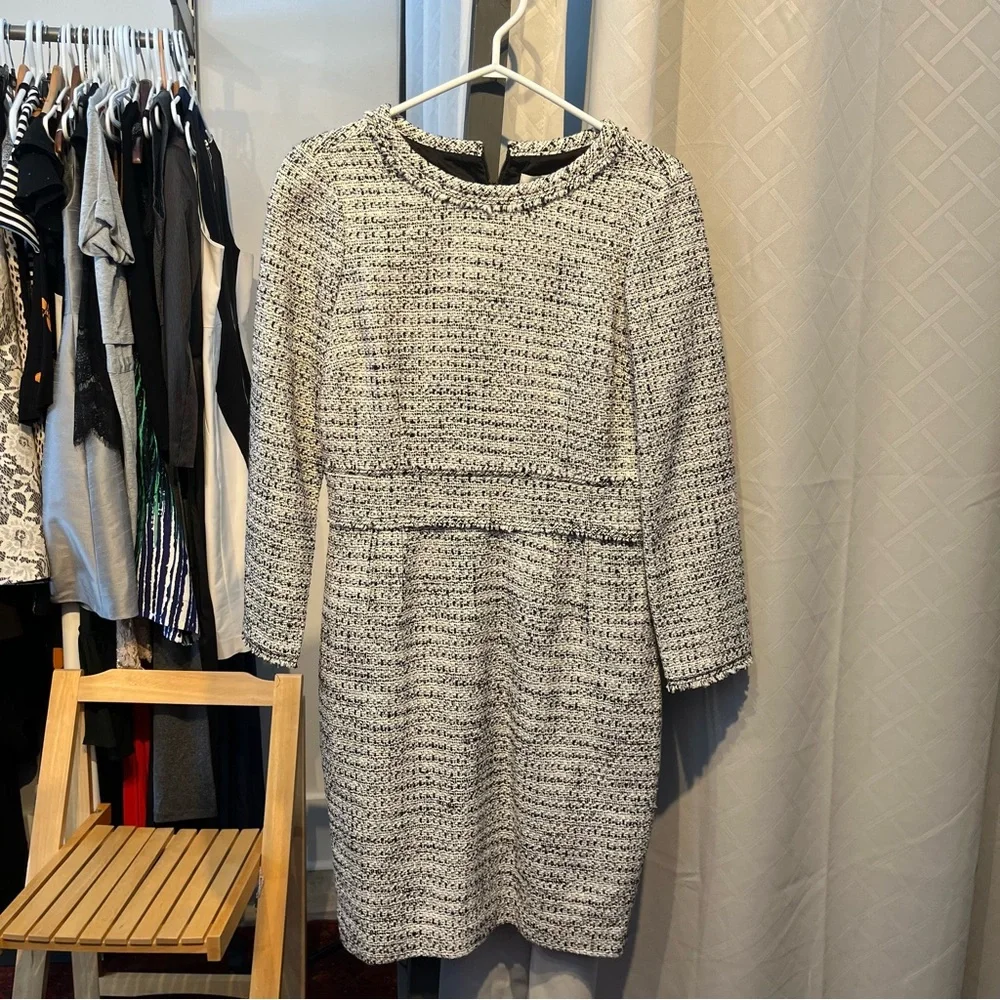J.Crew Black & White Tweed Dress - Picture 4 of 5